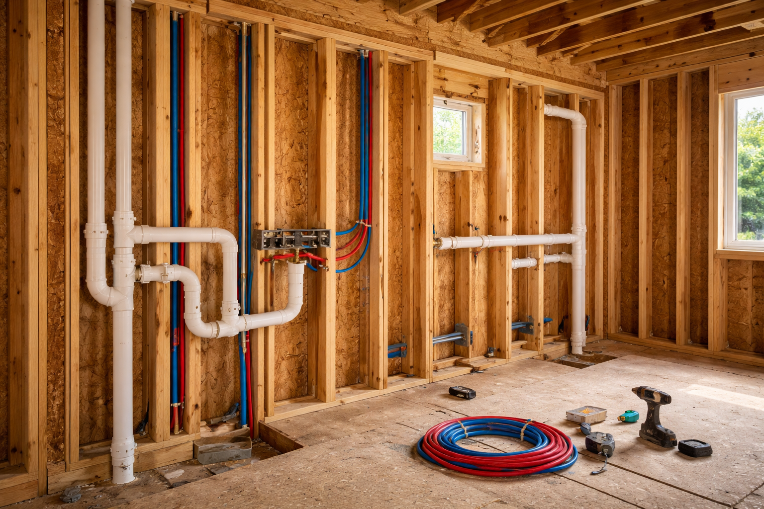 Plumbing rough-in